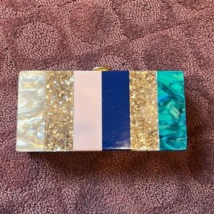 Milly Marble acrylic box clutch